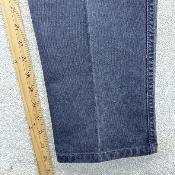 Vintage Rockies Pants Womens 11/12 Black High Rise Pleated Tapered Cotton 90s - Picture 12 of 13